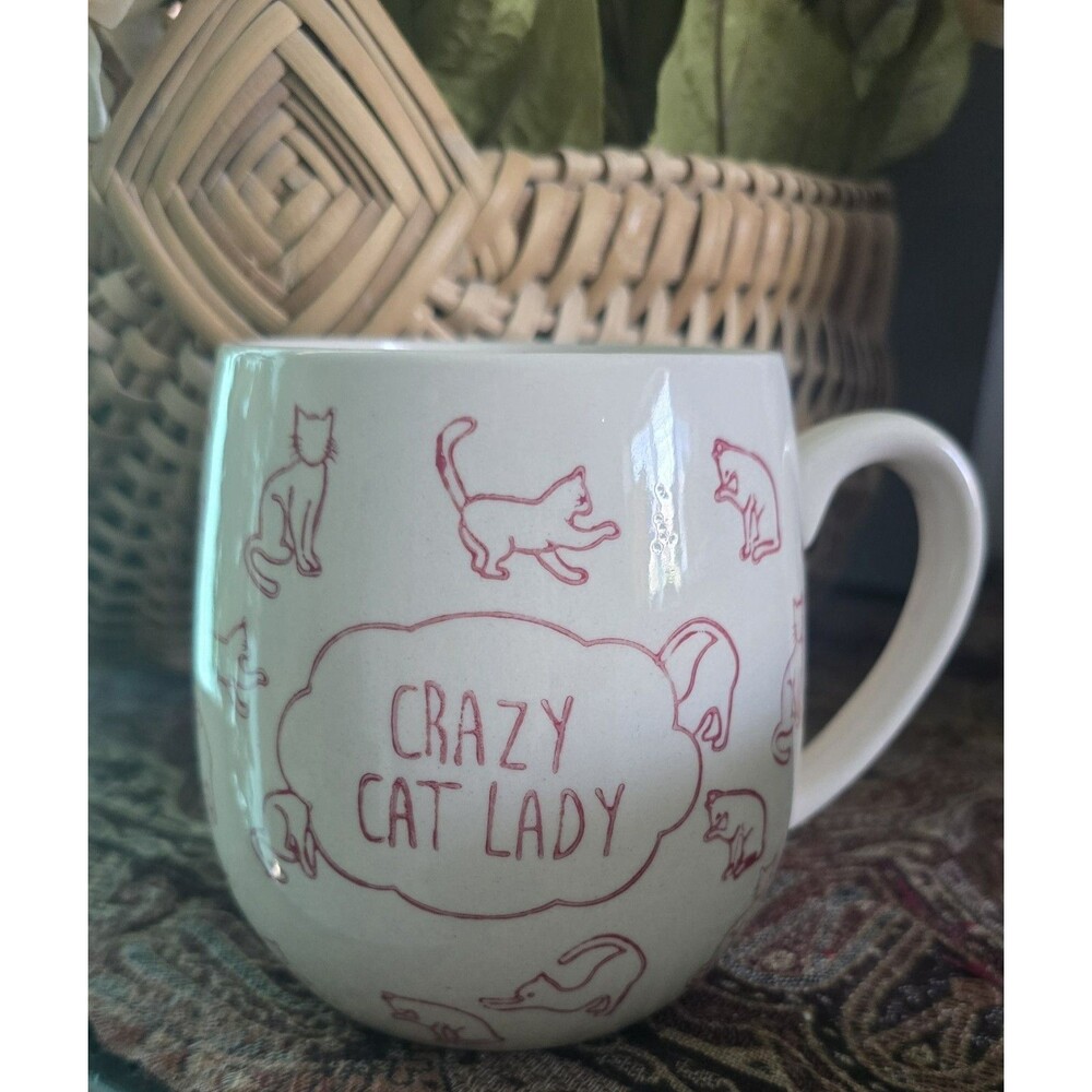 World Market Crazy Cat Lady Ceramic Coffee Tea  Mug ~ Kitty Cat Lover